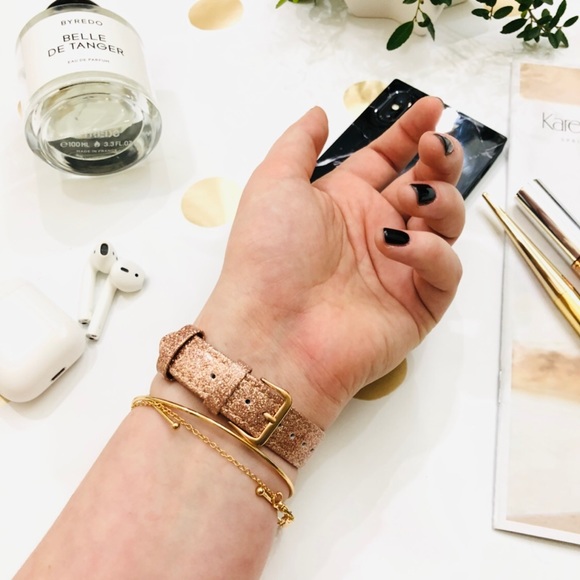 {ROSALIE} Apple Watch Band rose gld glitter watch - Picture 4 of 7